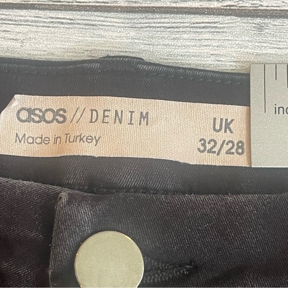 ASOS//Denim Power Stretch Flare Black Jeans 32/28 - Picture 3 of 10